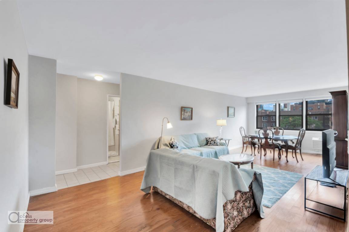 TOP FLOOR MANSION ! Greeted by glorious light, the key word of this mid century modern 1BR 1BA is space, space, and more space easily one of the largest 1BR ...
