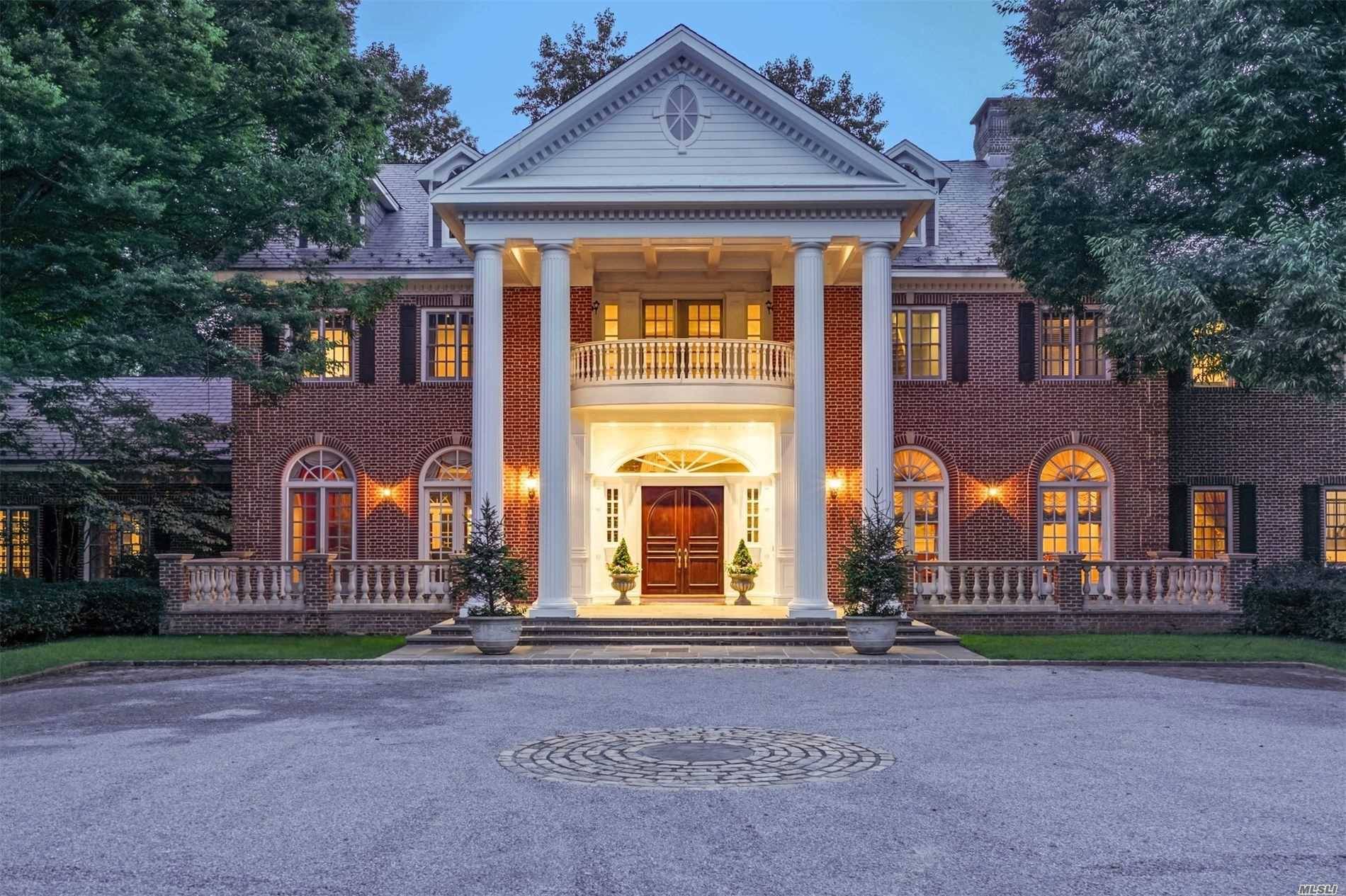 Stately Brick Estate on 4 manicured acres showcasing extensive architectural details amp ; 14, 000 sq.