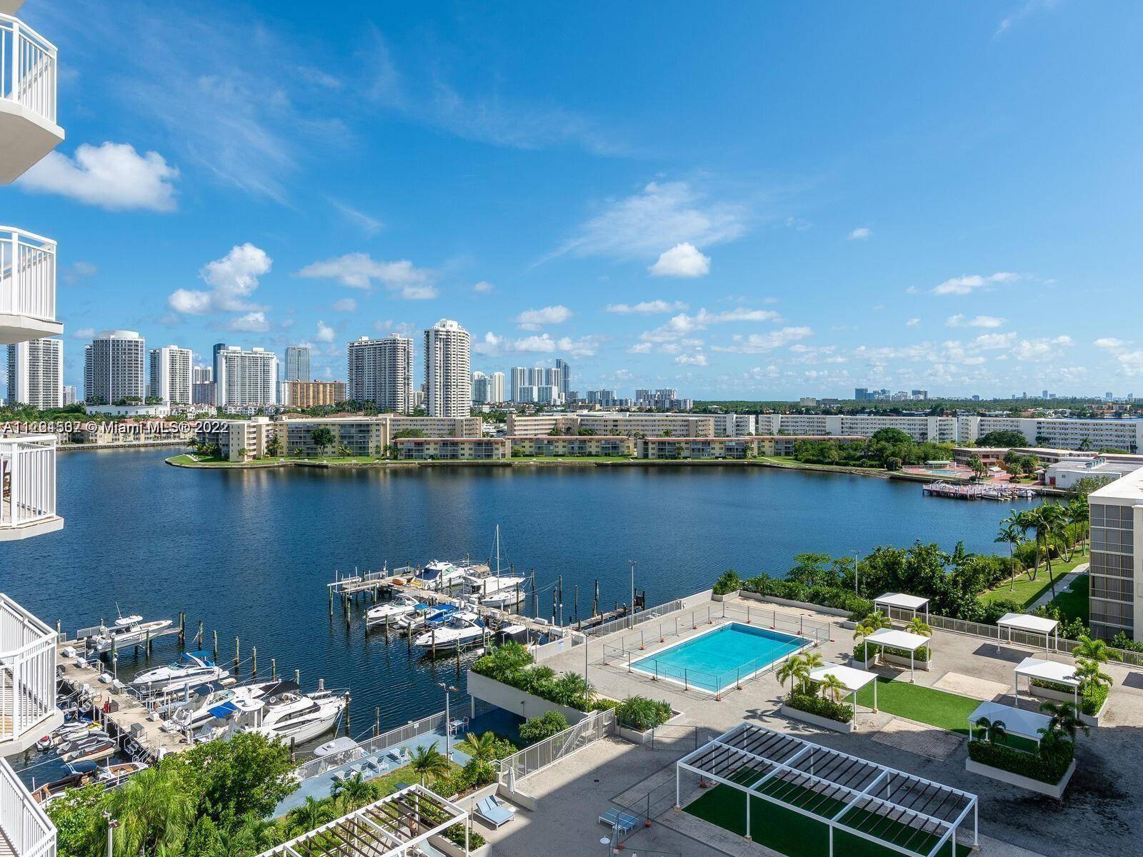 RENOVATED 2 Bed 2 Ba in a WATER FRONT building in the heart of Aventura.