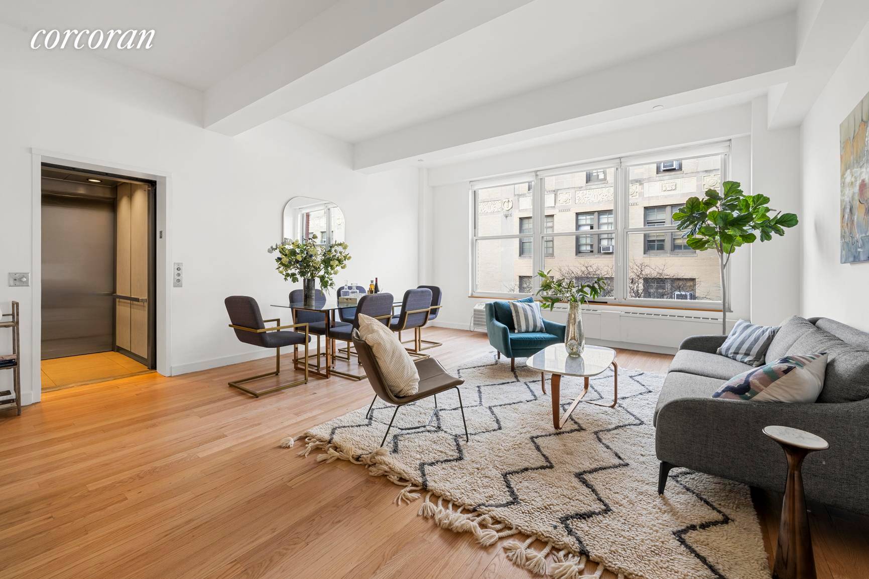 Step out from your private elevator and enter directly into this expansive, modern and lofty 2 bedroom, 2 bath condo in prime Boerum Hill.