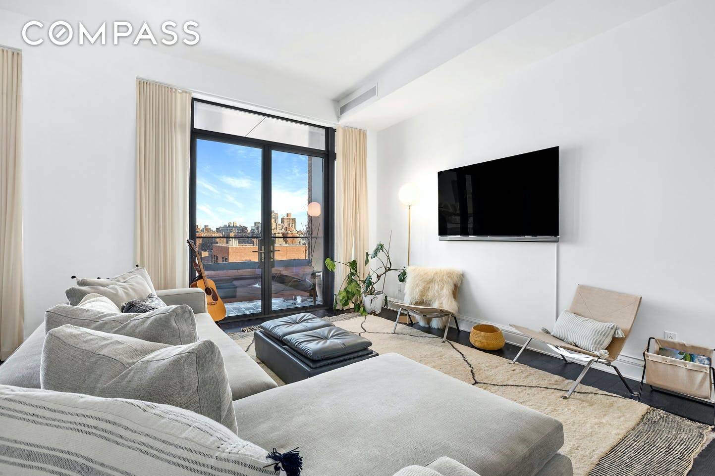 Enjoy glorious sunlight and high floor views in this sprawling three bedroom, three and a half bathroom showplace with private outdoor space in one of the West Village's most celebrated ...