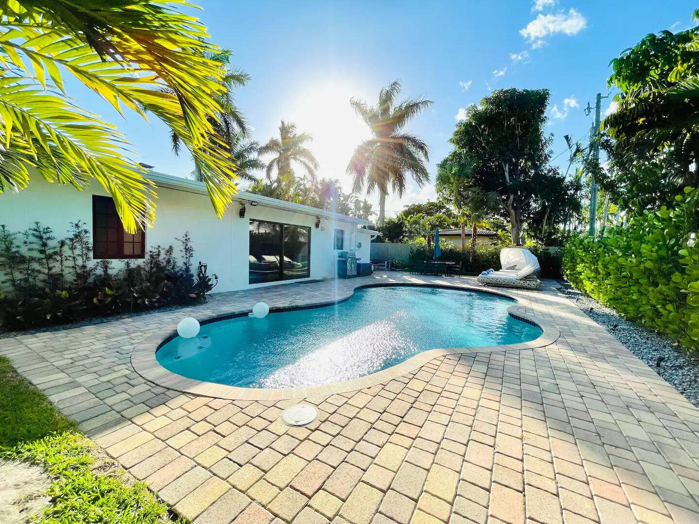 This stunning oceanside home is located just steps away from the beach, offering South Florida living at its finest.