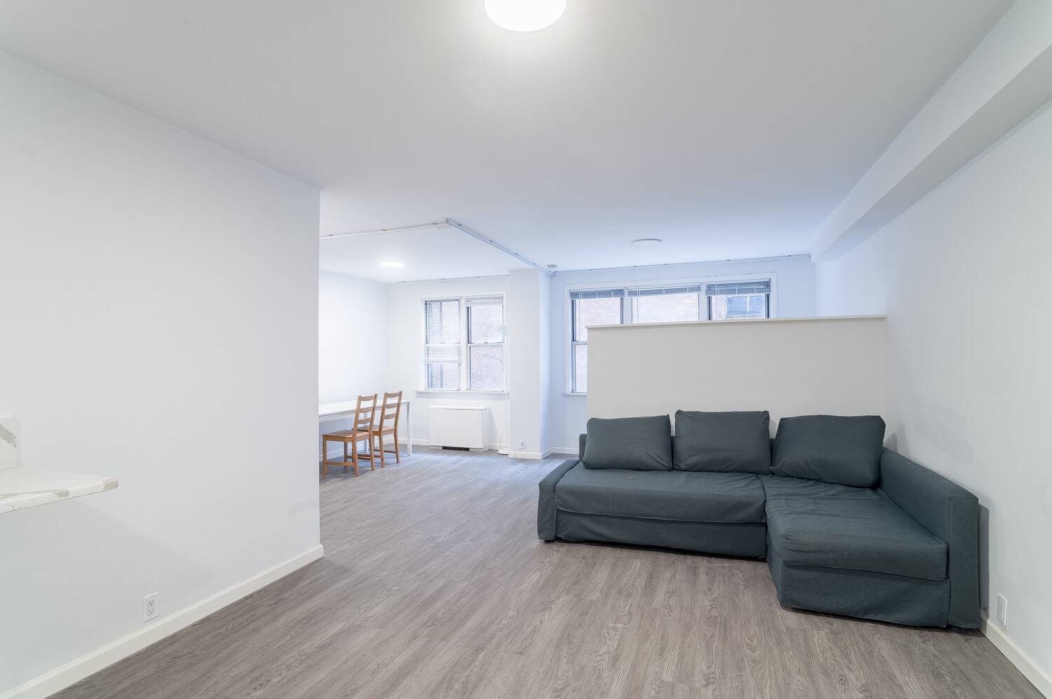 The apartment can be delivered furnished or unfurnished.