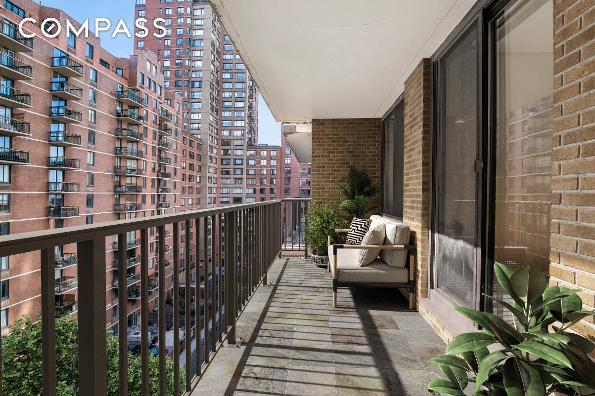 Luxury Full Service One Bedroom Balcony Condominium, 24 hour Concierge, Southern Exposure, renovated kitchen, renovated marble bath, new Wood Strip Floors and an abundance of closets.