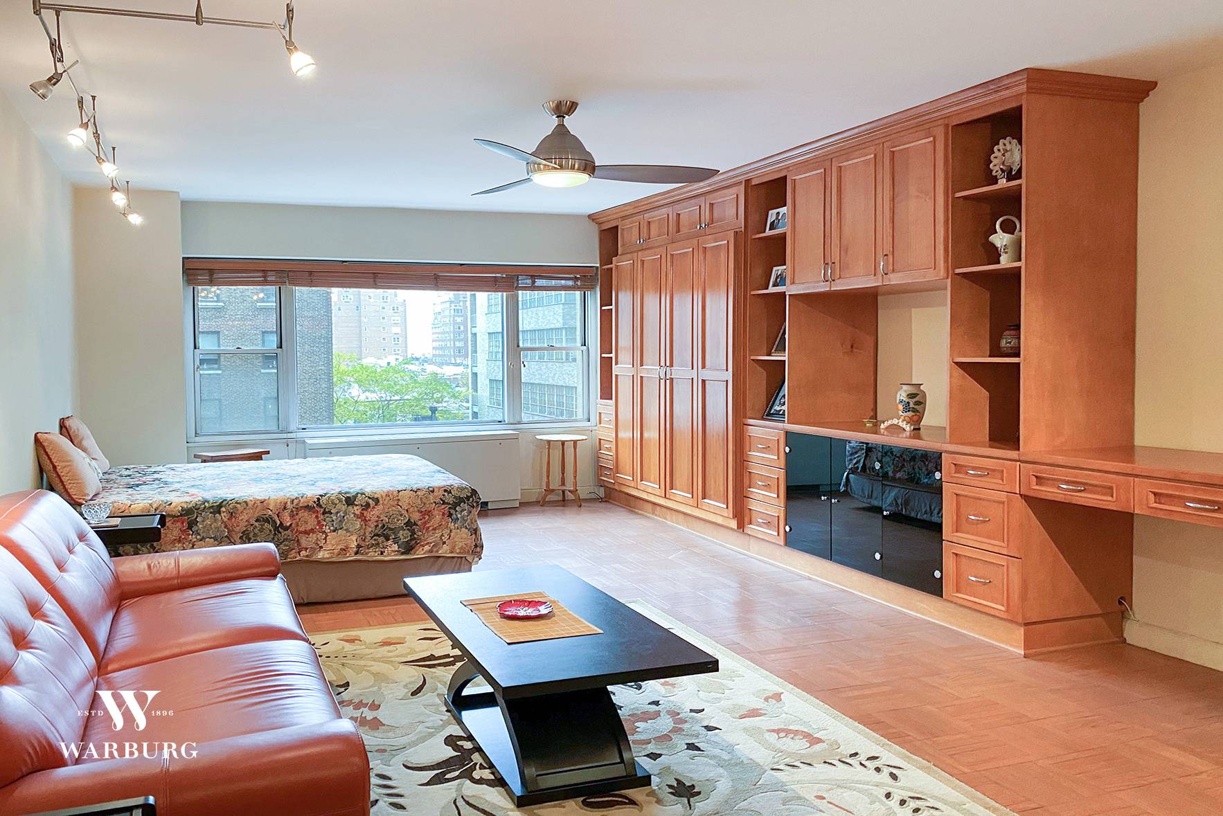Enjoy this sunny oversized studio with approximately 500 square feet of living space.