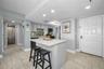 Contemporary Kitchen with Center Island and Buffet