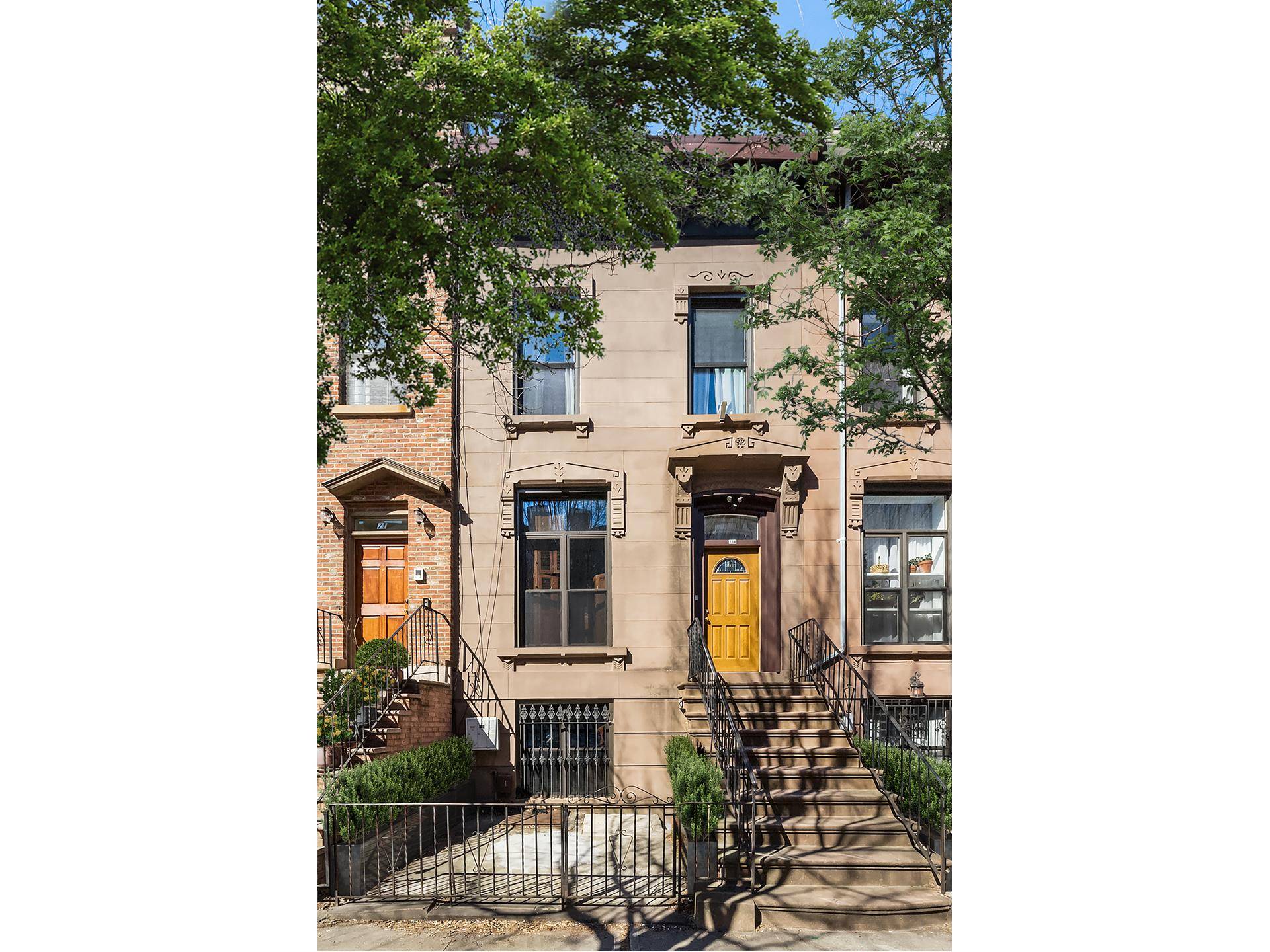 The opportunity is now to own this beautiful 3 family brownstone with private garden access on a charming, quiet, tree lined street between Franklin and Bedford, right along the border ...