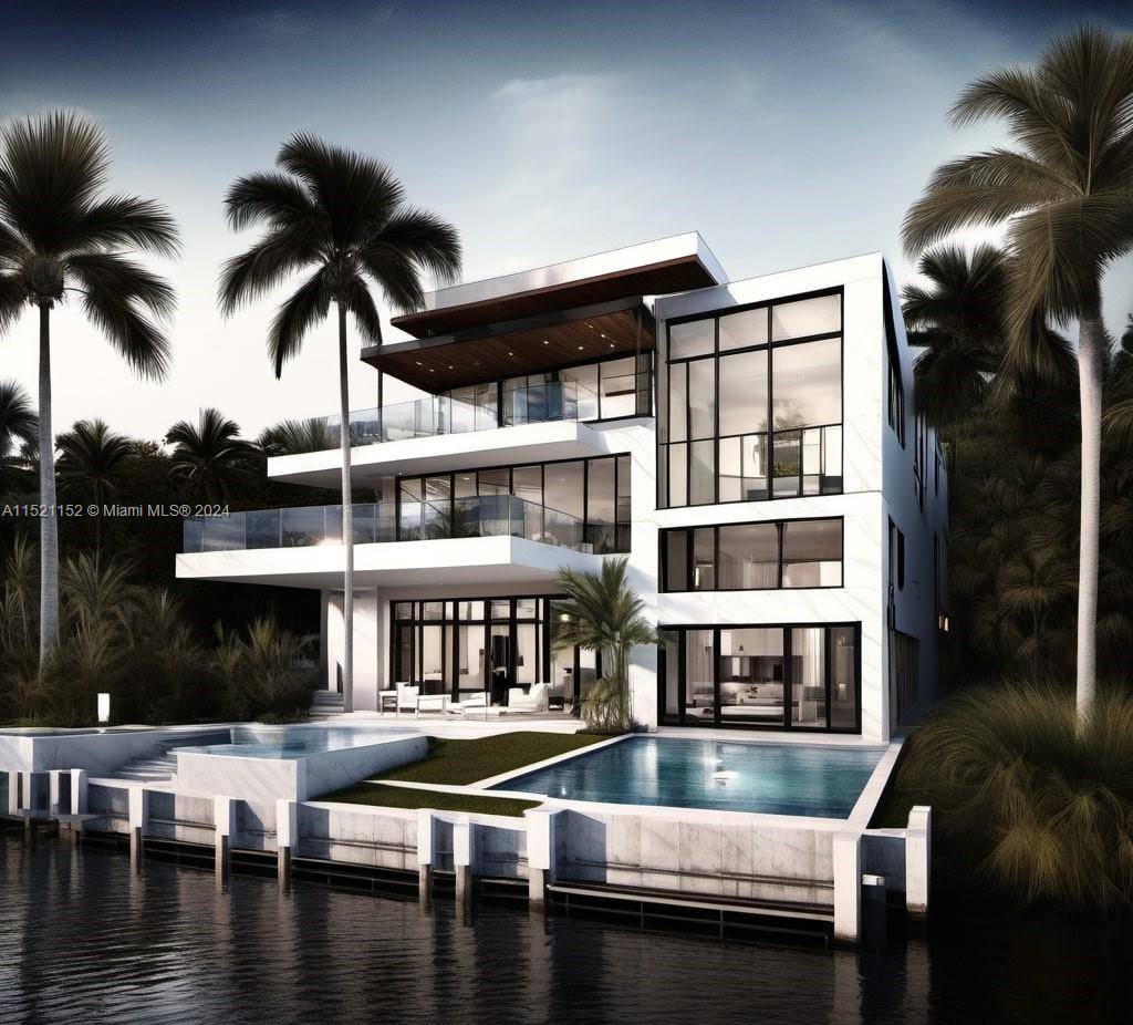 Captivating, Waterfront, New Construction opportunity by luxury builder Florida Home in exclusive Lauderdale Harbors.