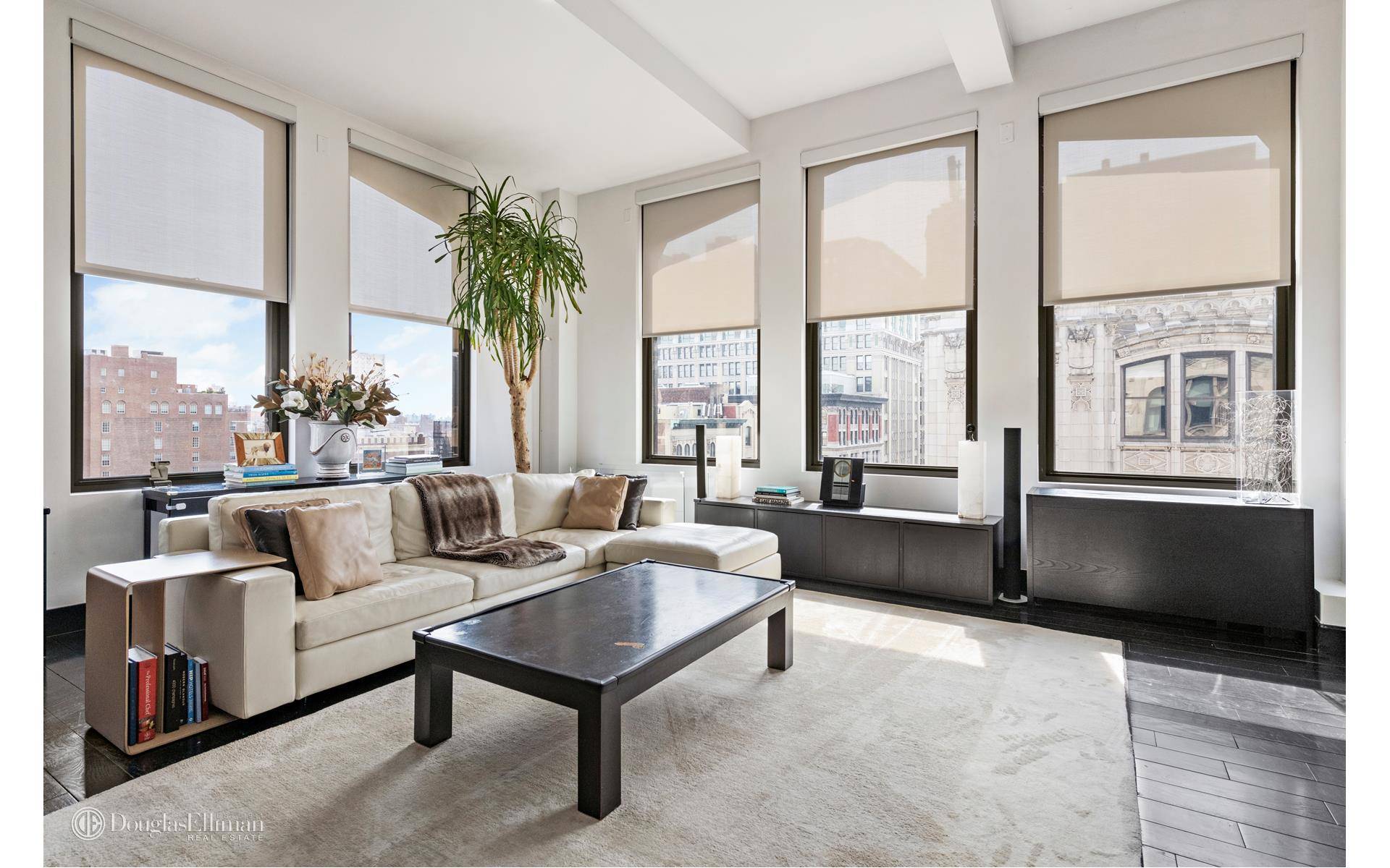 First time ever offered this spectacular combined corner Penthouse loft, is truly one of a kind.