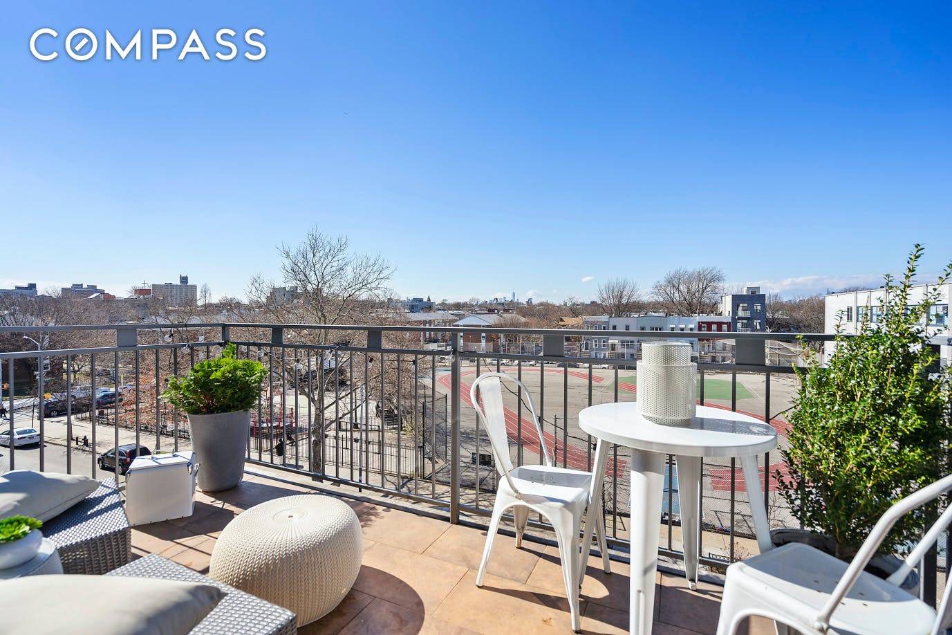 Experience this Bushwick gem featuring contemporary modern design throughout that captures the sunlight through nearly full wall windows and provides great city views.