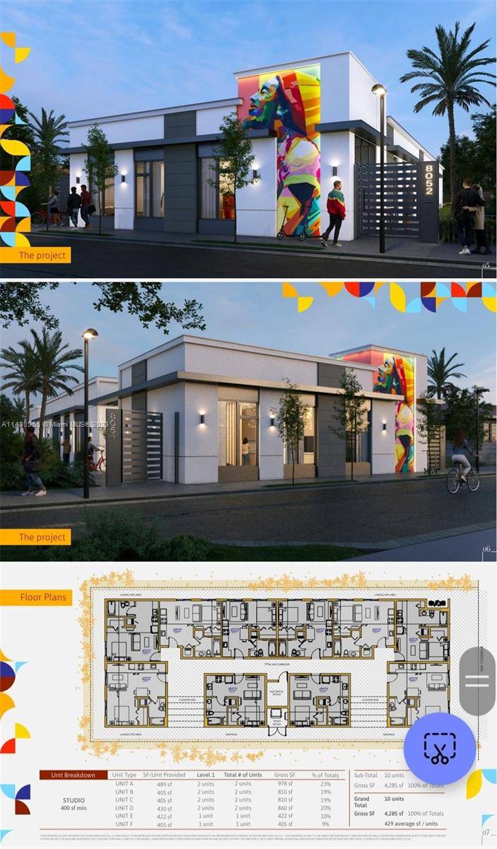 NEW CONSTRUCTION SITE Plans approved for brand new modern 10 x 1 bedroom units, off the growing area of Miami.