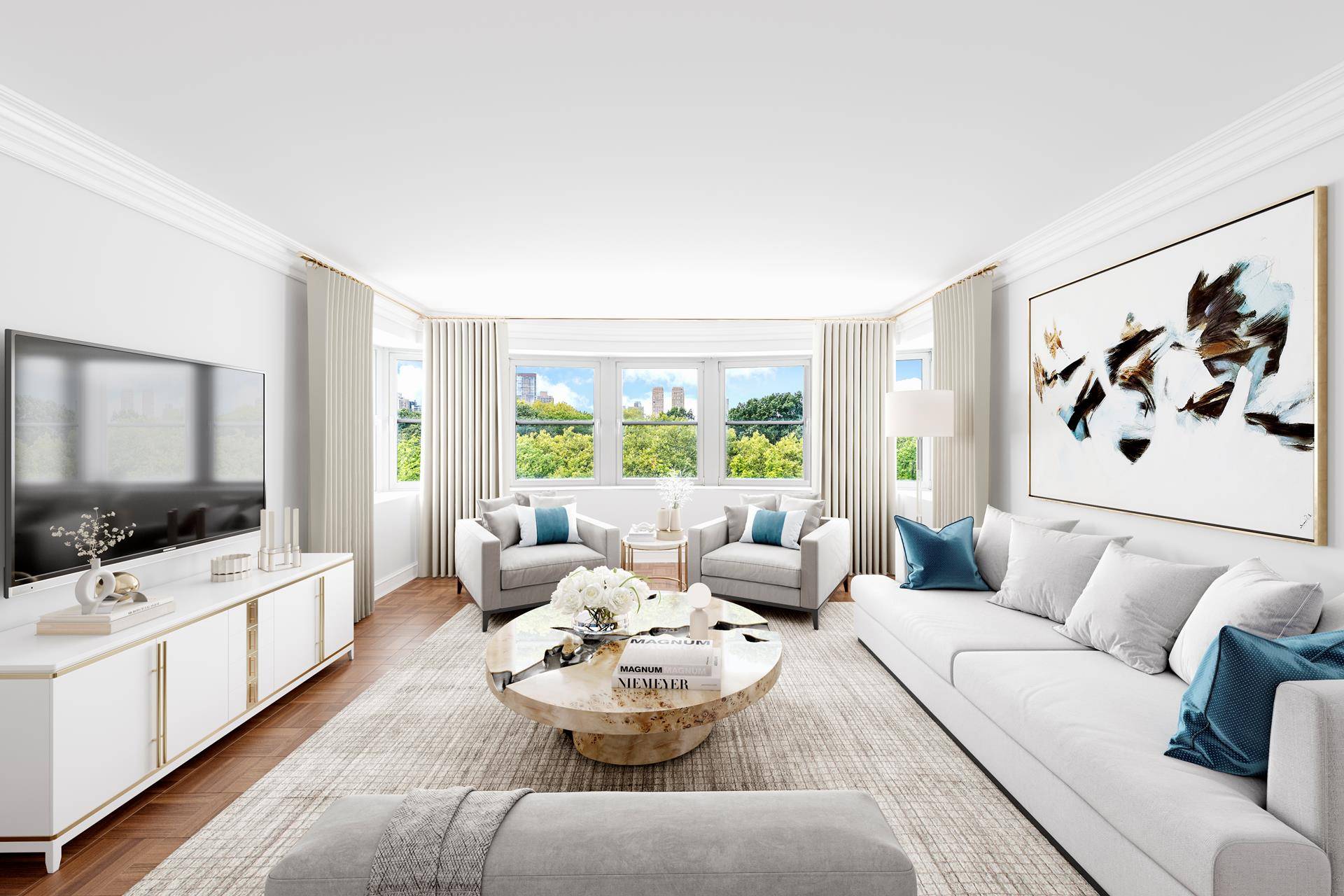 Spectacular Layout with Central Park Views in Prime Location on Fifth Avenue between 71st and 72nd Streets.