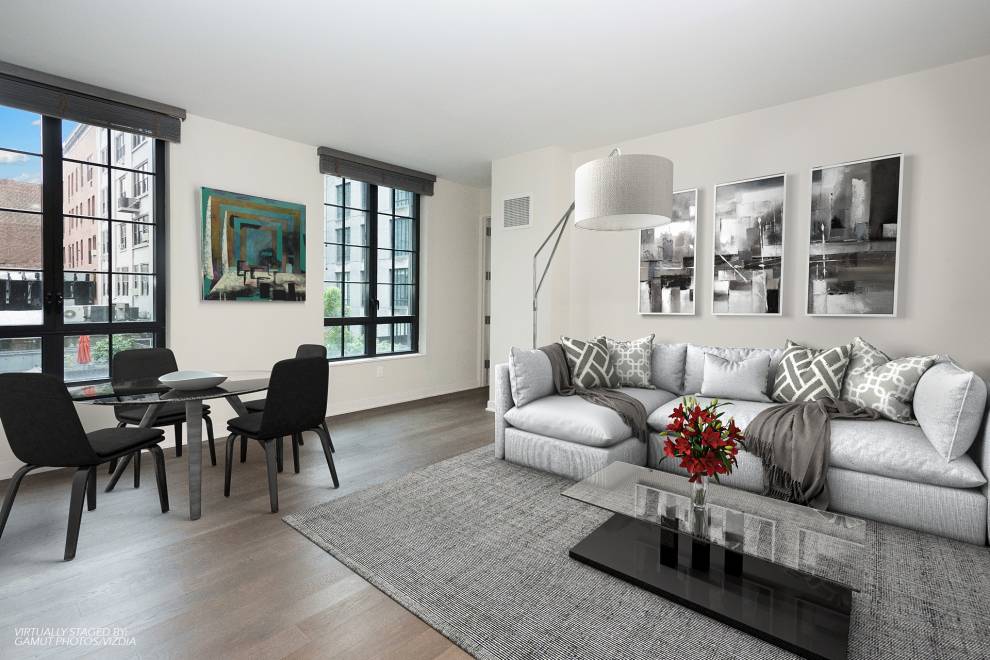 This highly sought after, corner one bedroom one bath apartment is DUMBO loft living at its apex.