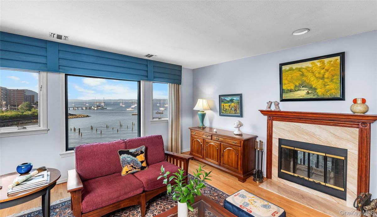 With double sided fireplace