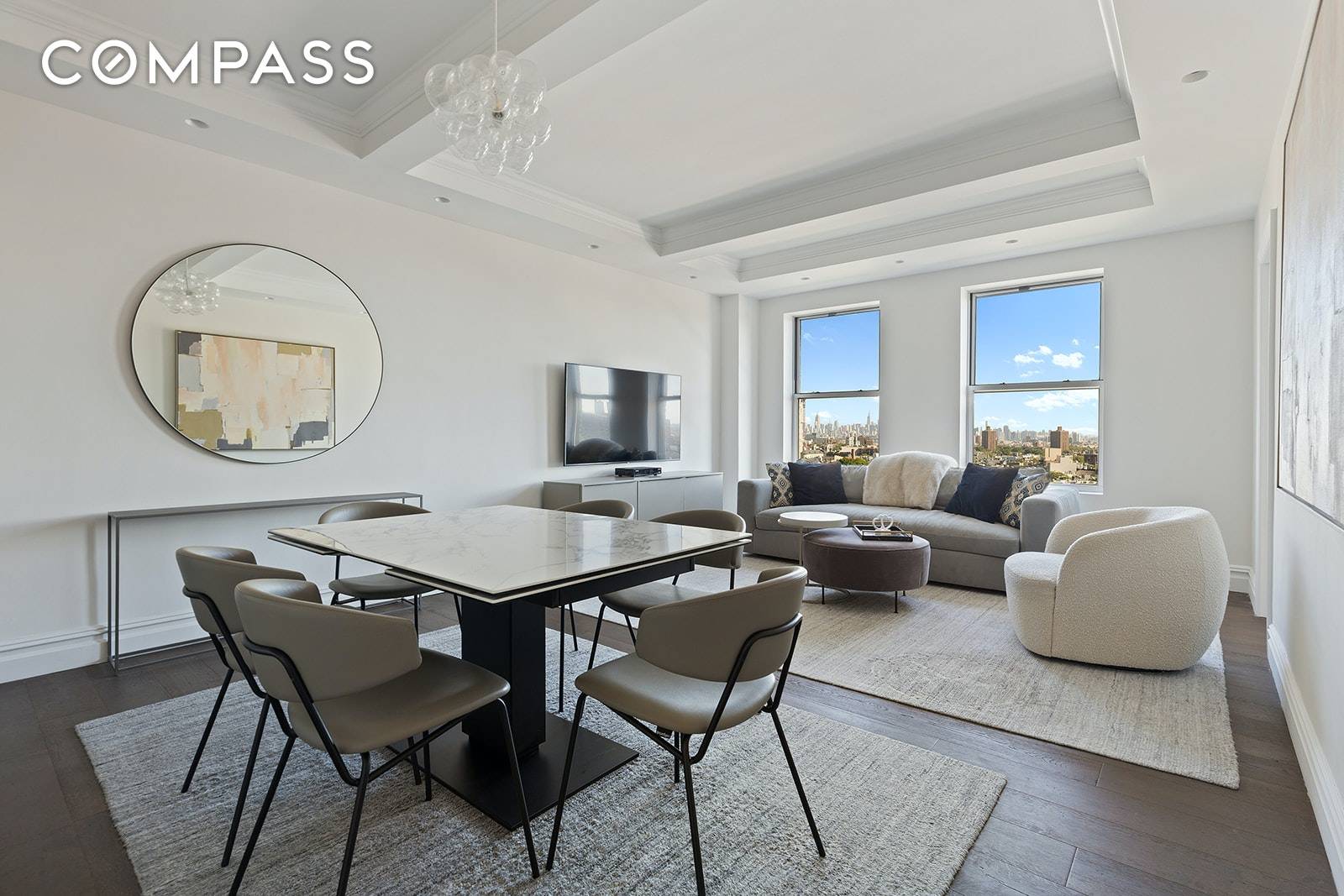 Perched above the Brooklyn rooftops sits this exquisitely renovated 2 bedroom, 2 bathroom coop in premier, full service Turner Towers.