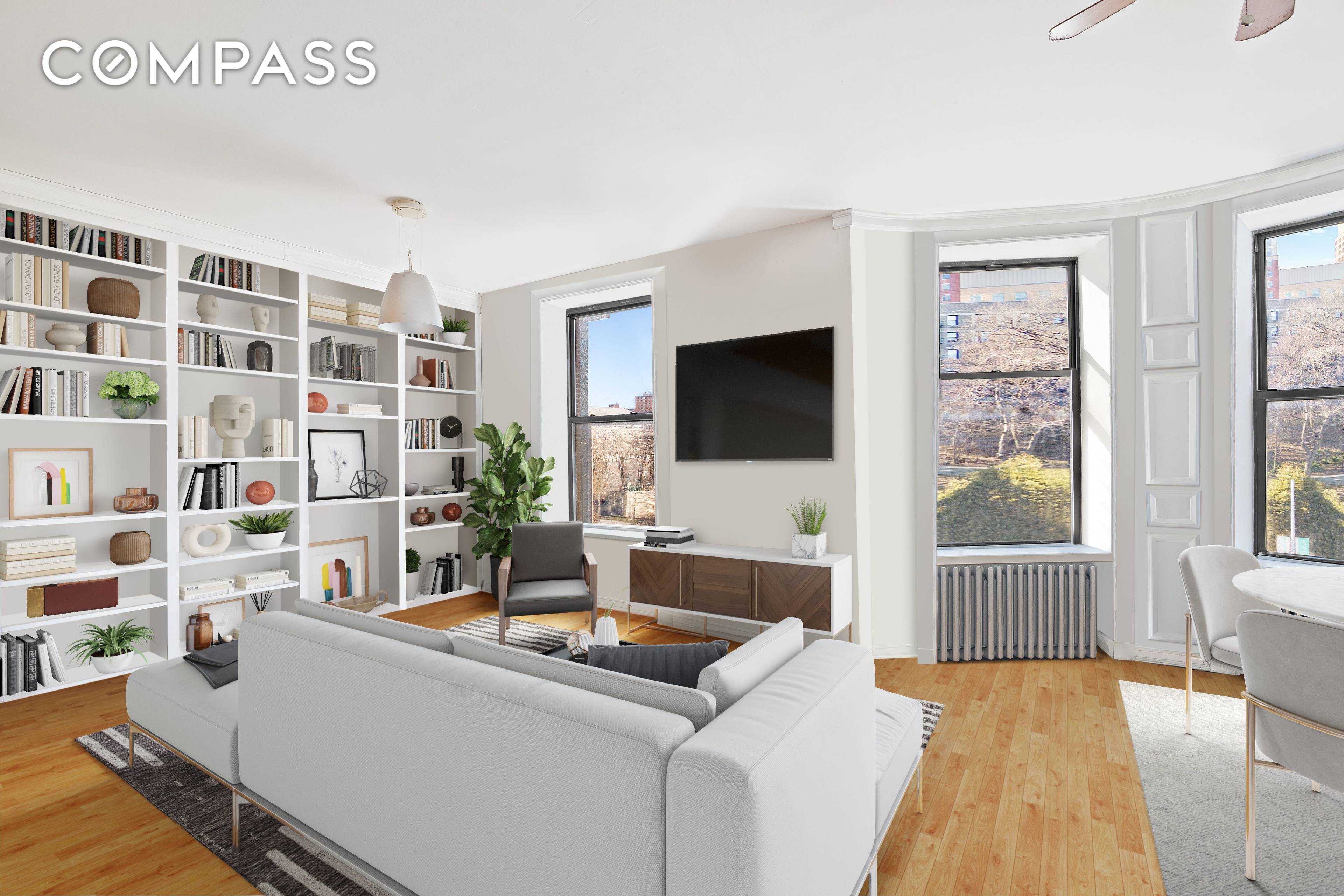 Welcome to this charming 3 bed, 1 bath HDFC co op offering extremely low maintenance amp ; views of Morningside Park right from your living room !