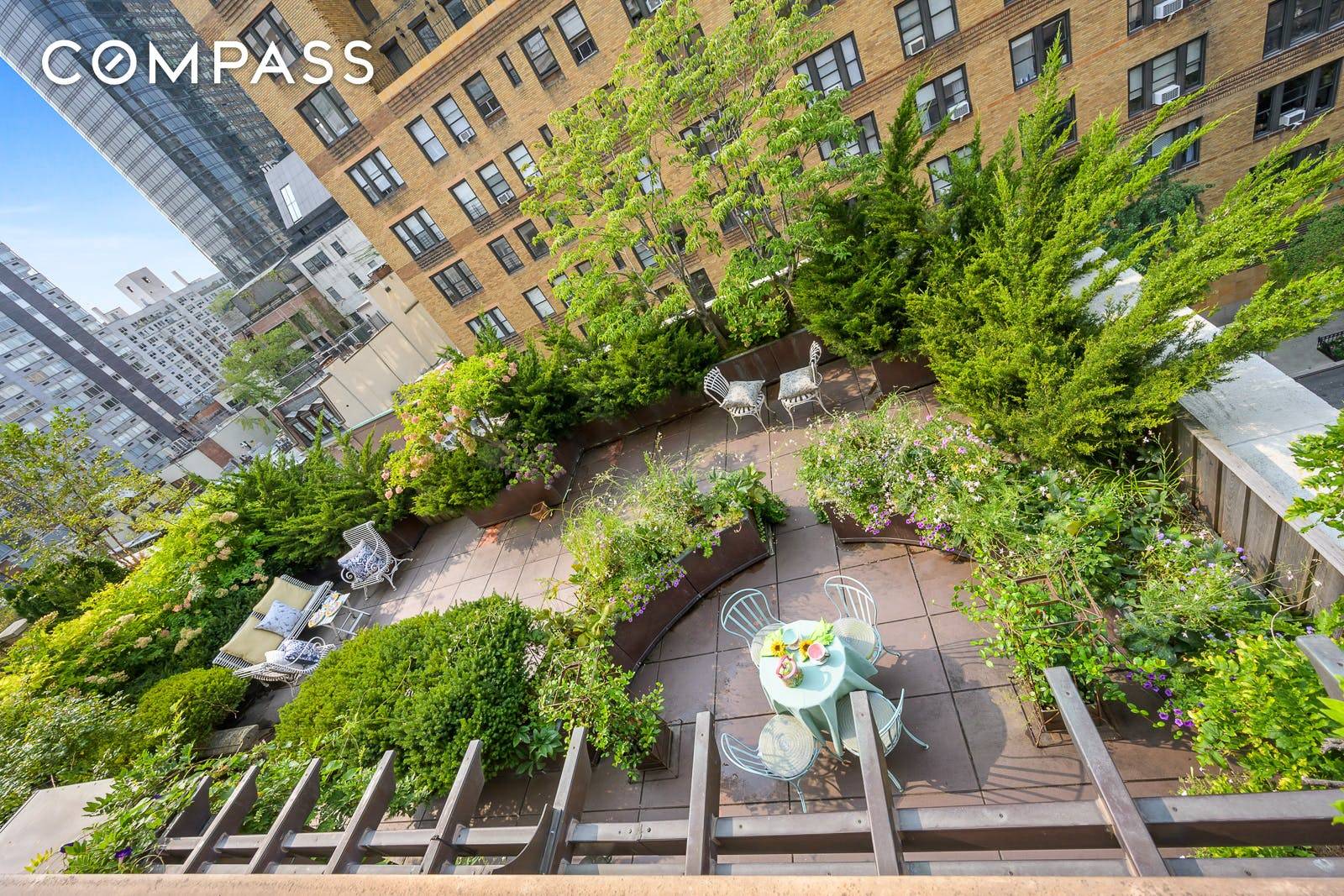 Alice In Wonderland garden terraces meets a Parisian 3 Bedroom Duplex Penthouse A has been architecturally redesigned and renovated to create a feeling that one is living in a townhome.