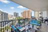 Actual balcony. New plank wood look tile flooring. Expansive balcony w/ room for dining, lounge seating and electric grill. With gorgeous water views.