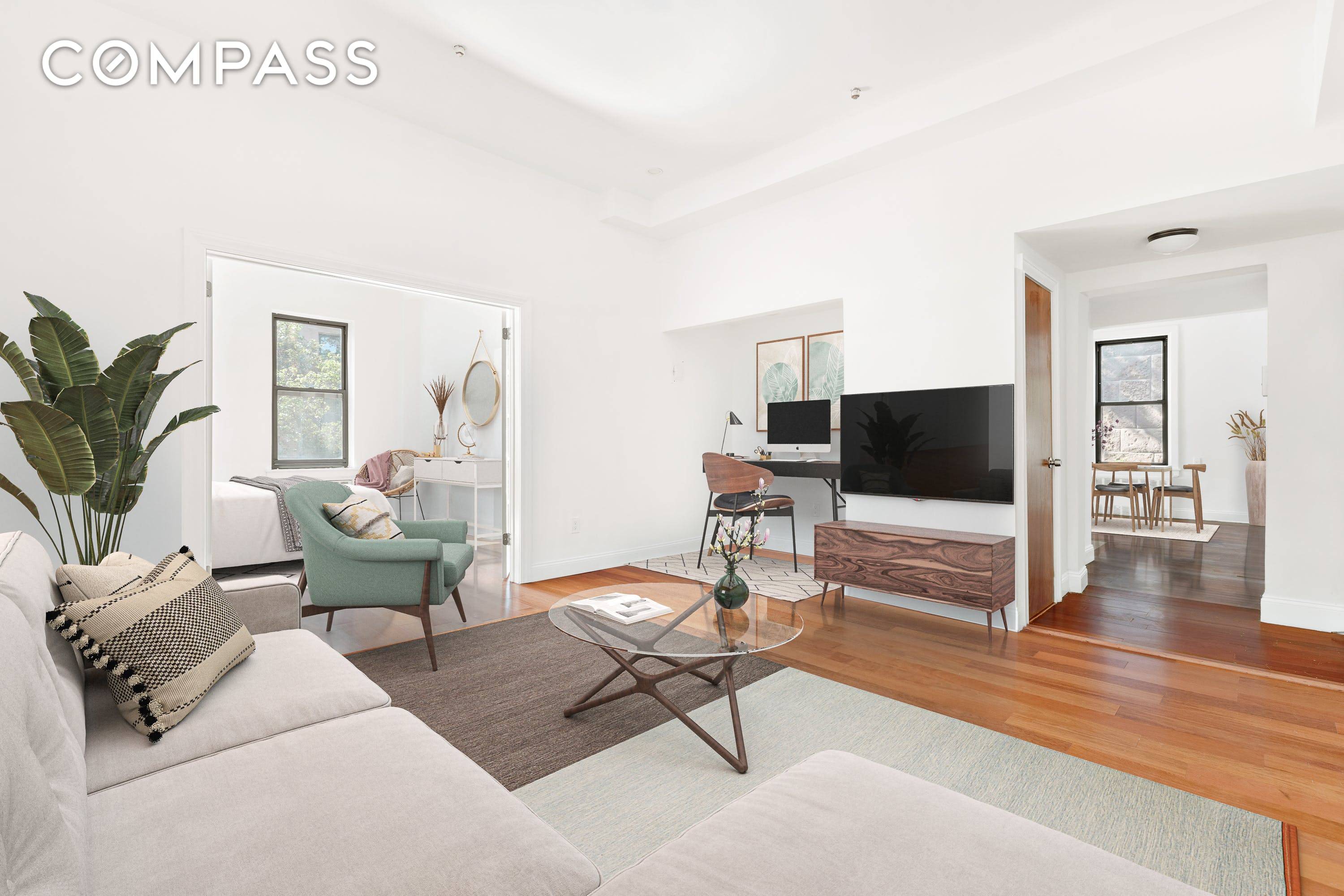 Live in bucolic Brooklyn Heights in a generously laid out 3 bed, 2 bath for the price of a 2 bed.