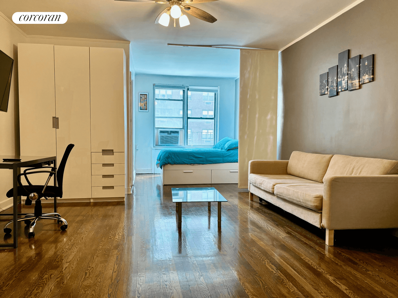 The apartment is currently occupied and in person showings will not be possible until 5 20Massive top floor sunny studio featuring a separate open eat in kitchen and large sleeping ...
