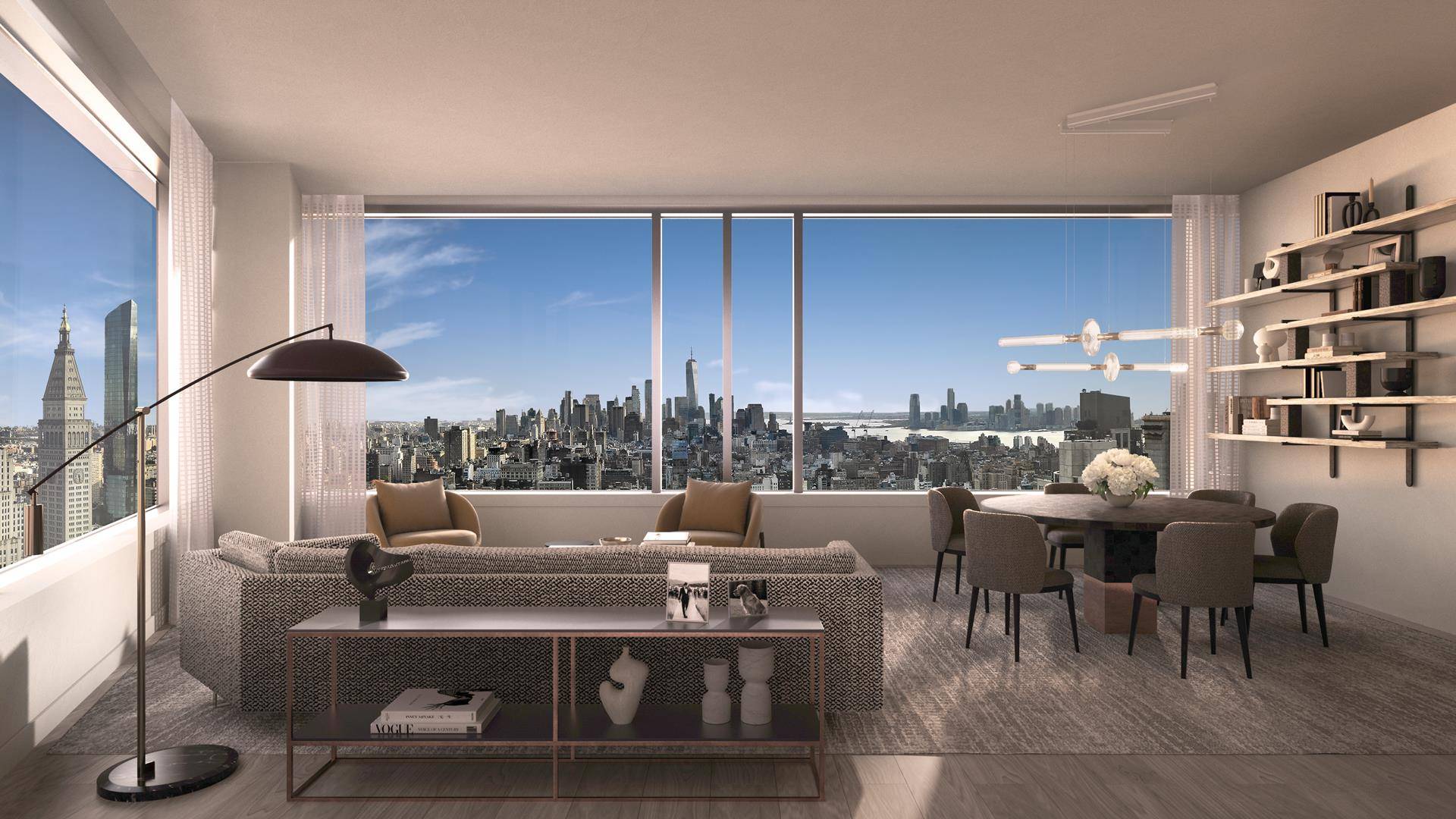 Soaring nearly 500 feet above Manhattan's iconic skyline, and at the very top of the newest tower by internationally acclaimed architect, Rafael Vi oly, PH 42A offers a 2 bedroom, ...