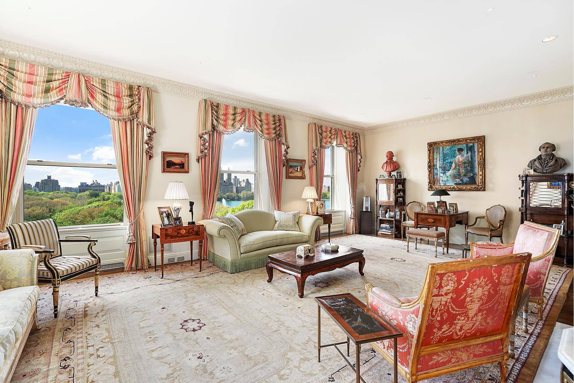 This exceptional 12 room home is located on a high floor in one of the most prestigious cooperatives on Fifth Avenue.