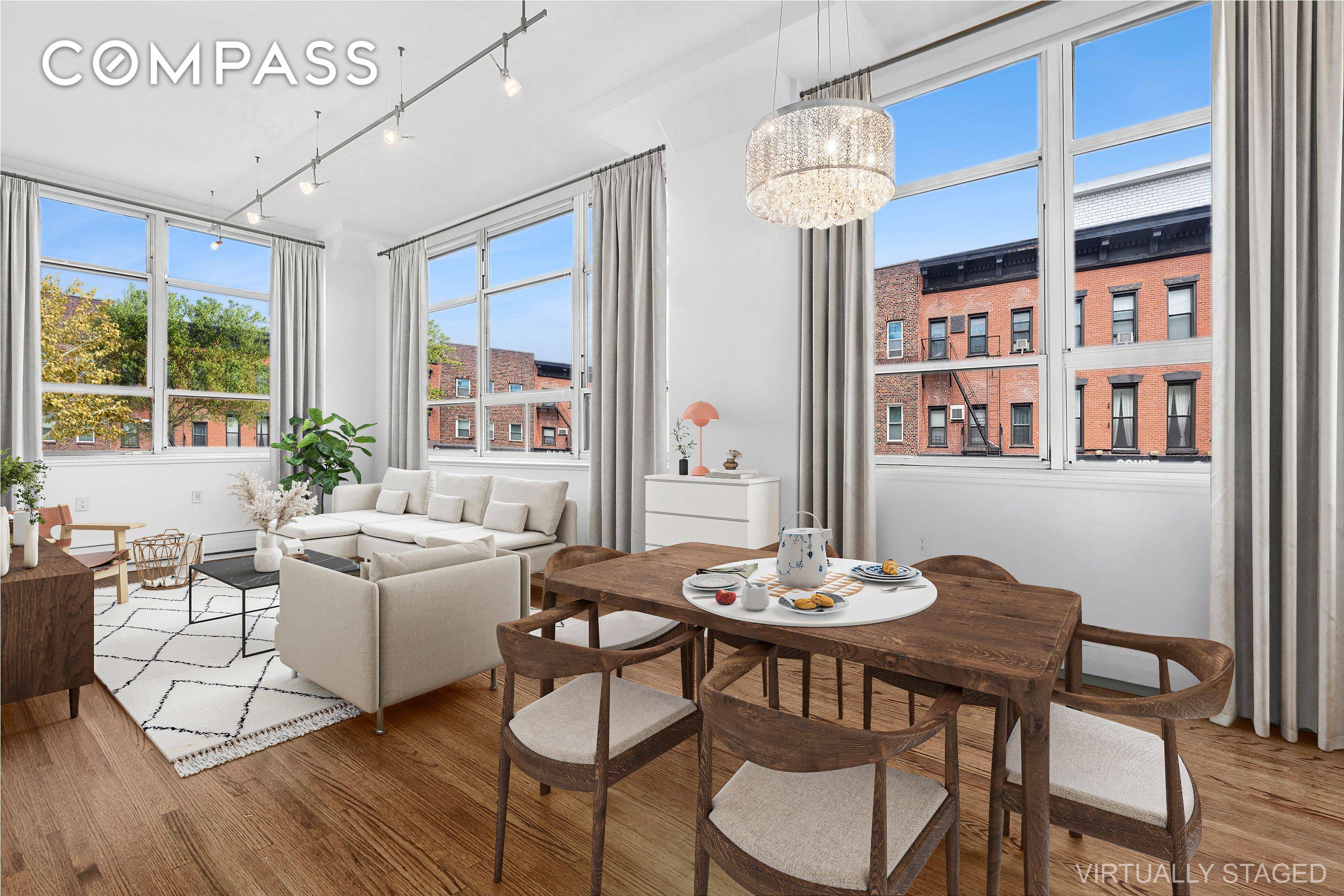 Rarely available, corner loft located in the heart of Carroll Gardens !