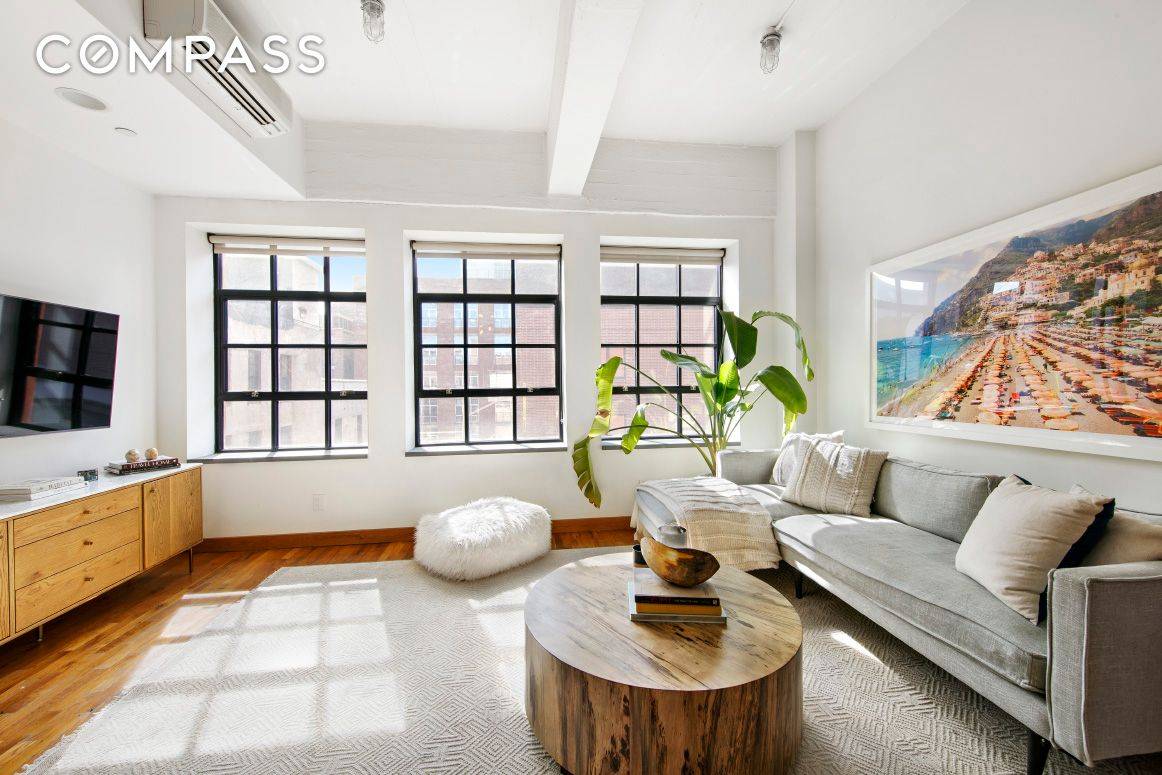 Look no further for the perfect two bedroom two bath condo in a re imagined soap factory in DUMBO offering a cohesive floor plan, hardwood floors throughout, and Southern exposure ...