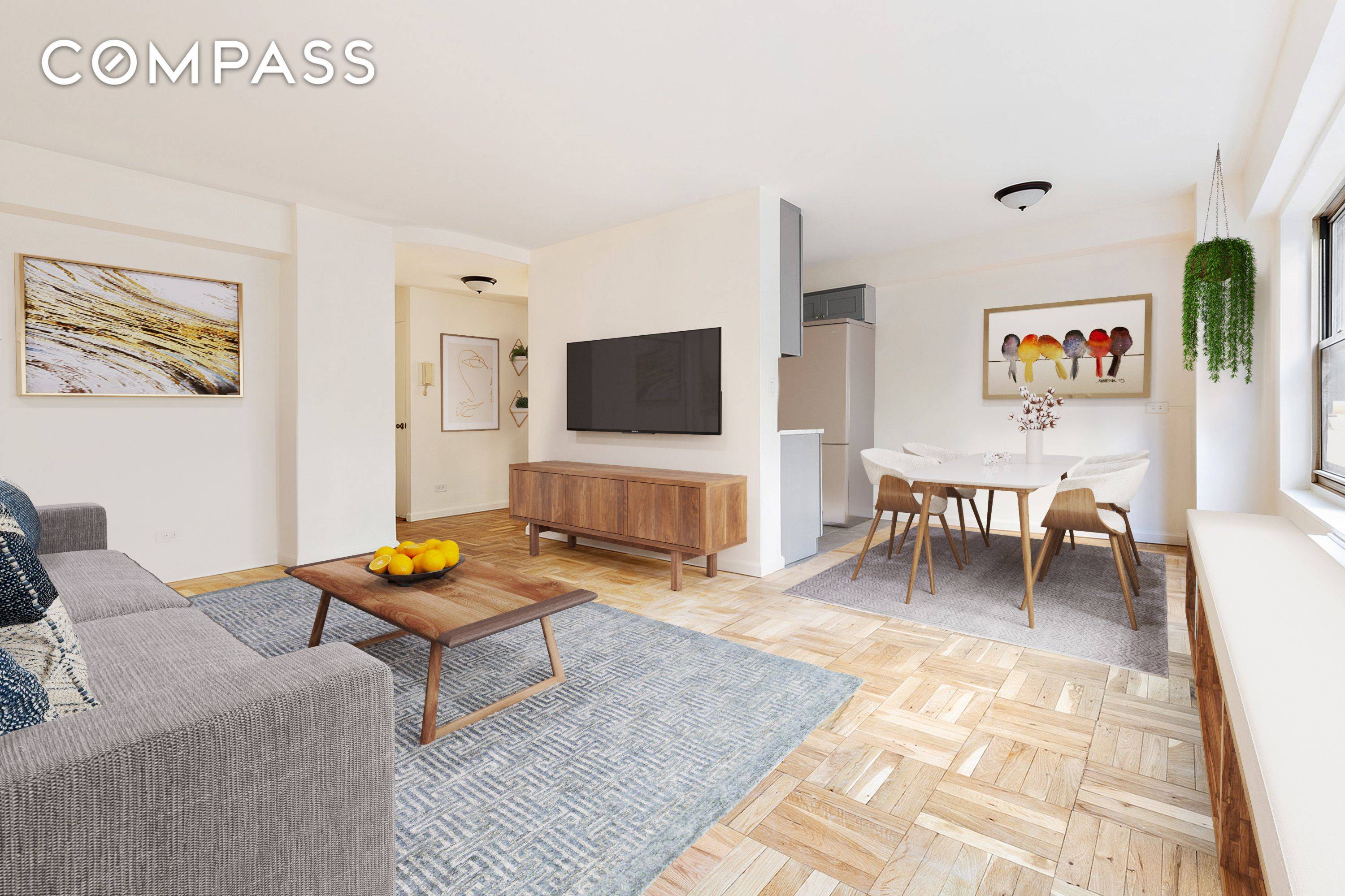 Welcome to this sunny two bedroom home just across the street from the lush Fort Greene park.