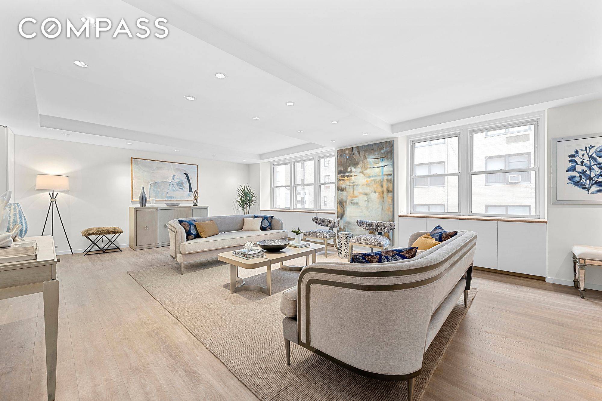 This sprawling duplex residence is in an ideal location off Fifth Avenue just moments from Central Park.