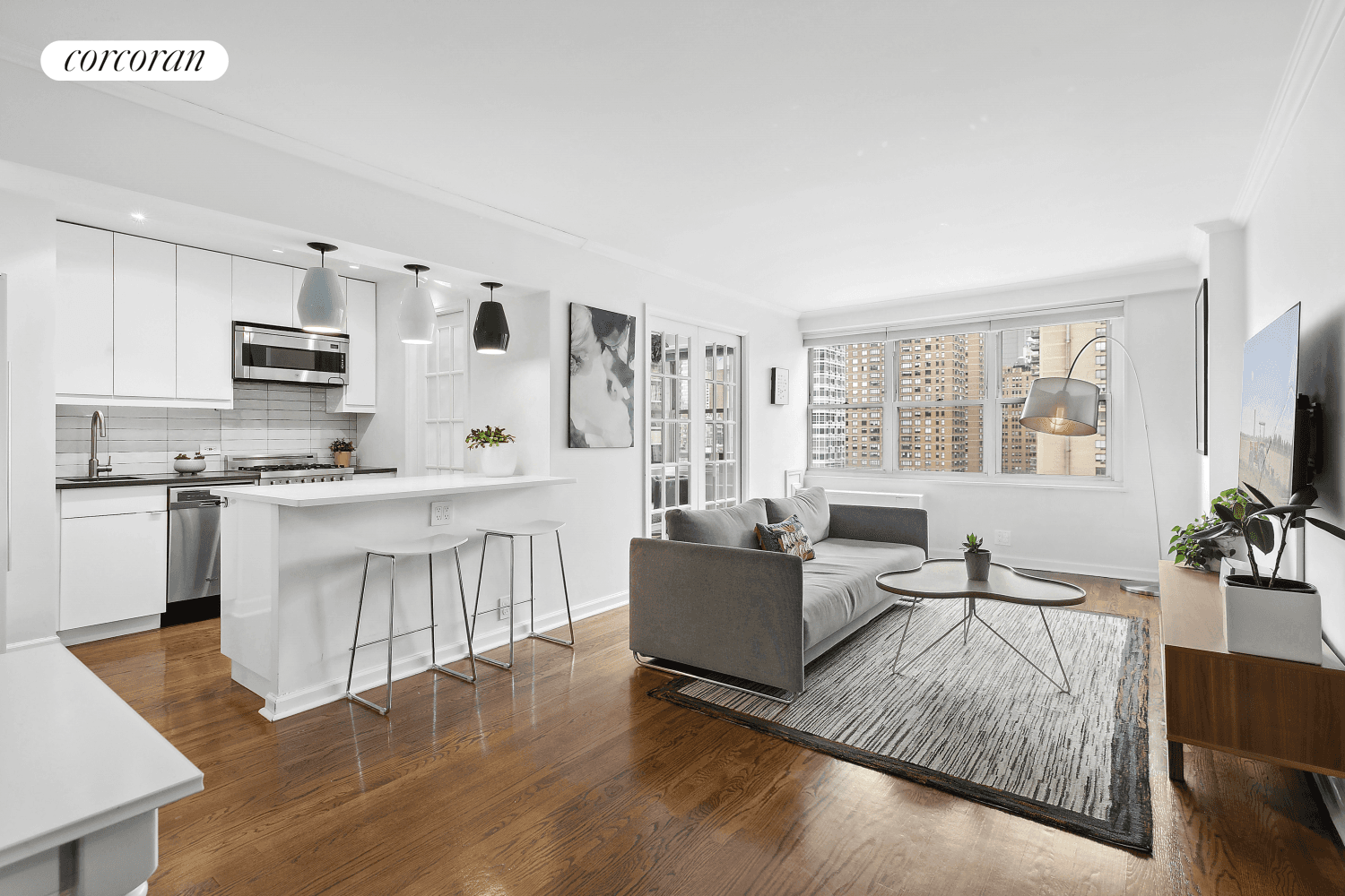 Spacious, Open Concept Living Renovated Kitchen Sun flooded Space Full Amenity PackageResidence 12A at 251 East 32nd Street welcomes you with expansive western city views flooding the space with light.