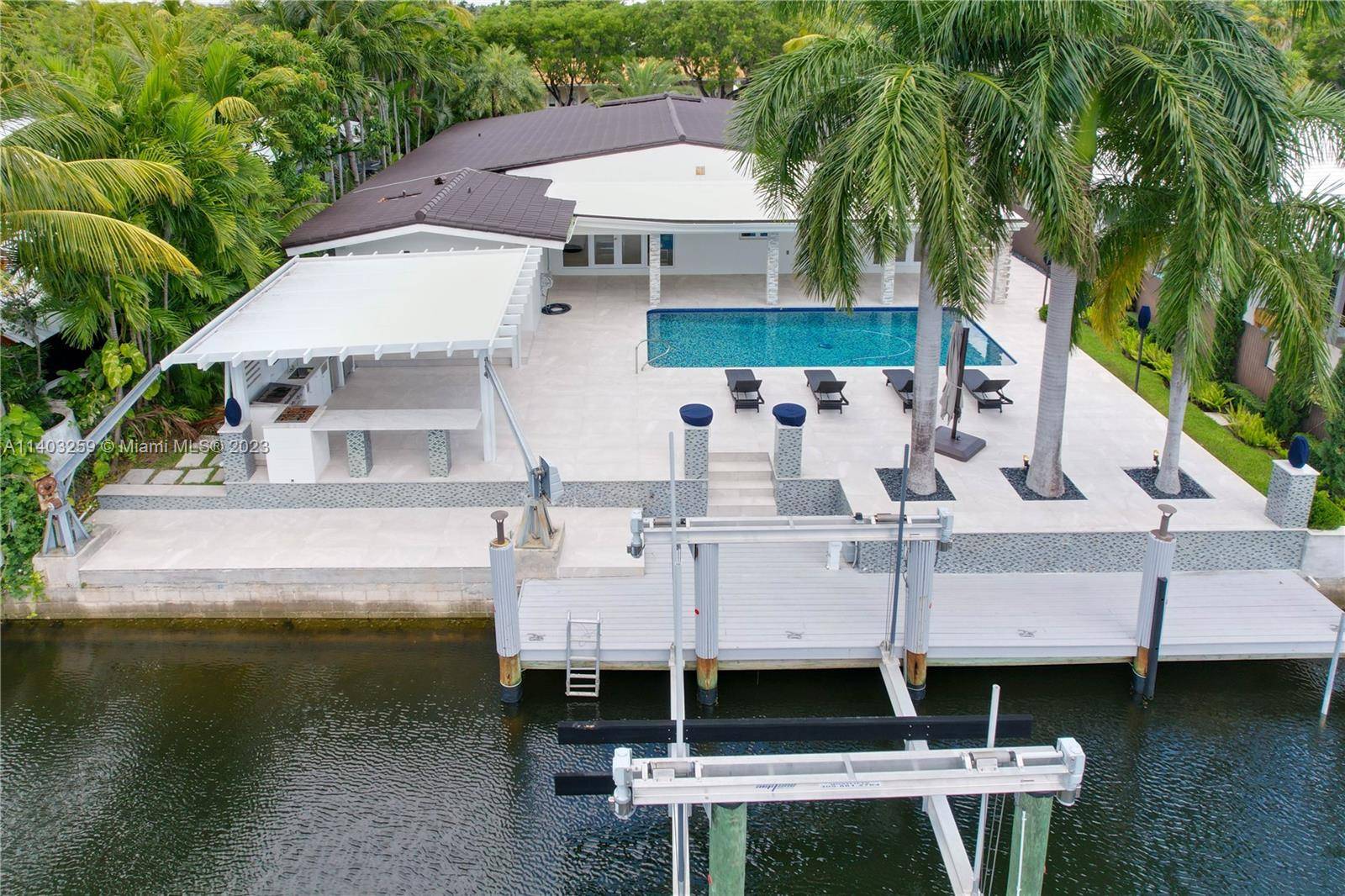 Fully furnished 3, 200SF Waterfront home with 4 bedrooms office, 4 baths and ready to move In.