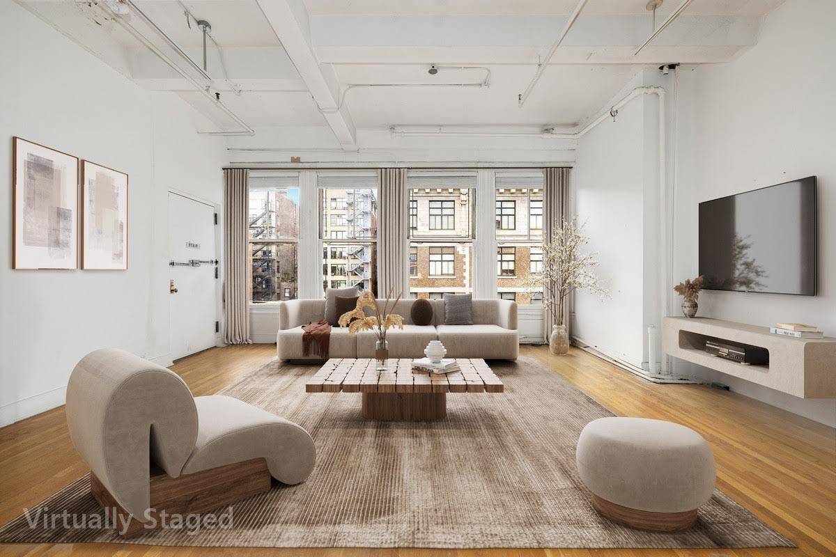 This rarely available LIVE WORK loft in a landmarked building is a must see with approx 4000sf of newly renovated space.
