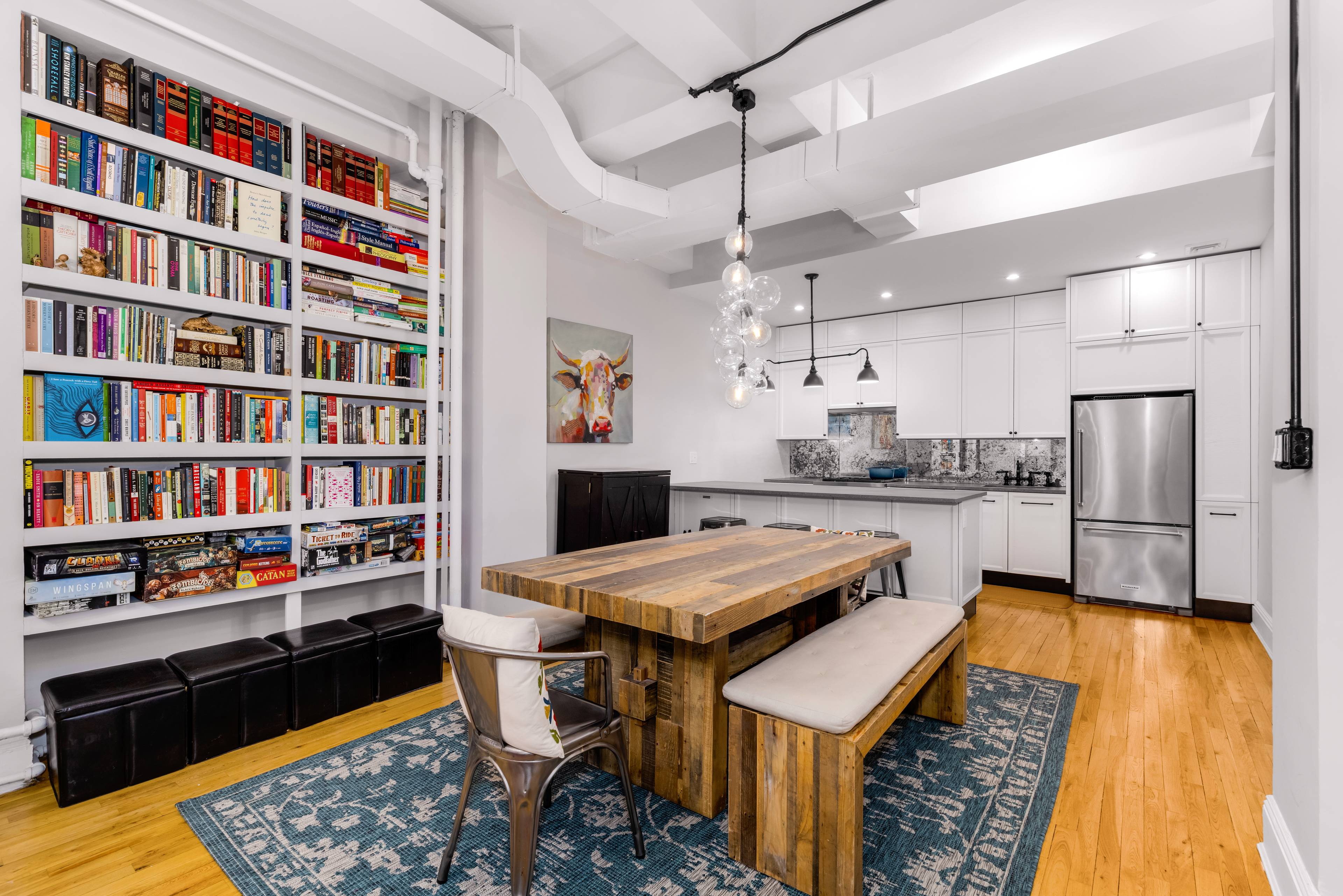 Pristine loft style 2 Bedroom 1 Bath coming available in a boutique condo in Brooklyn Heights !