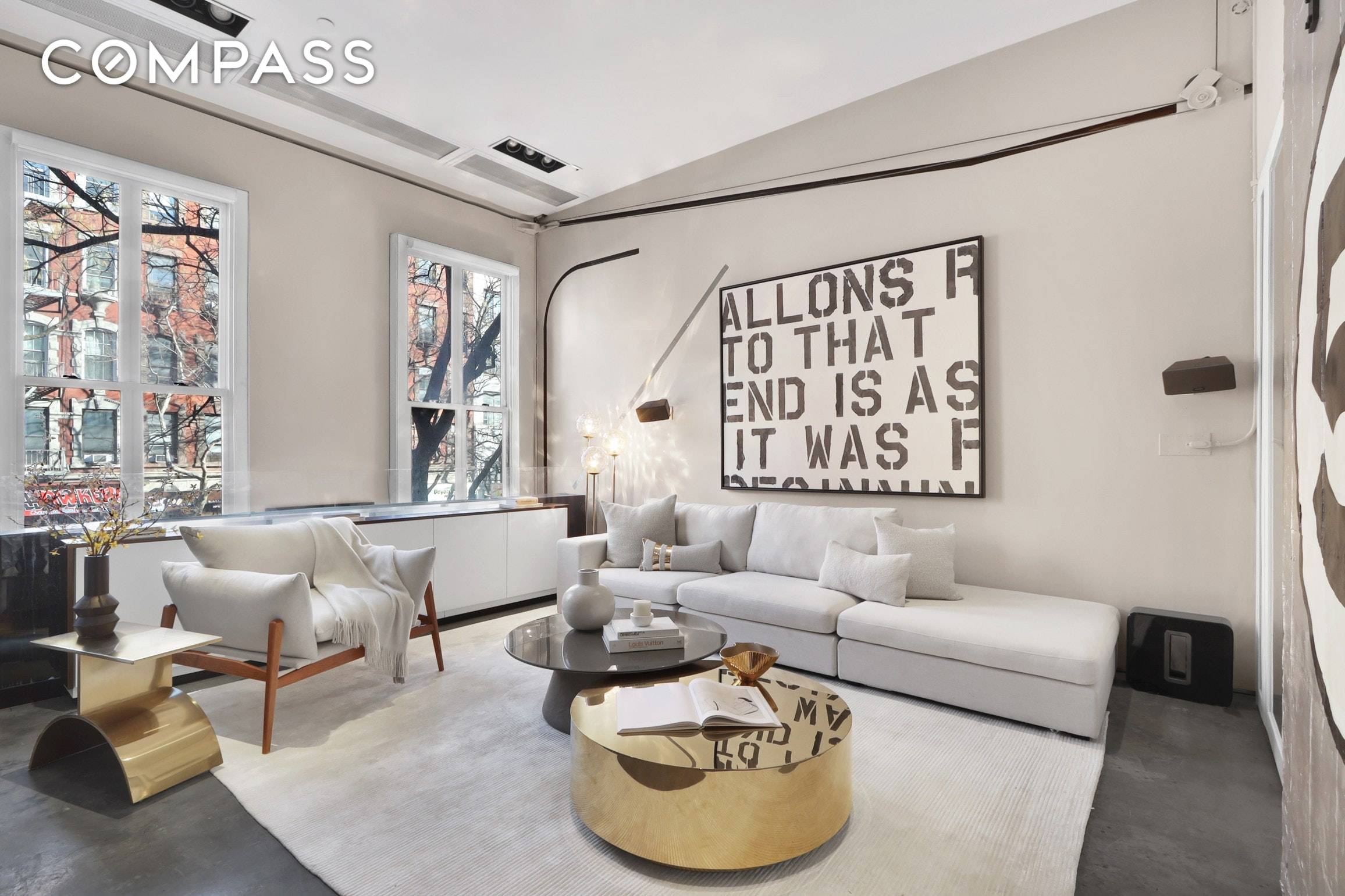 A nationally acclaimed floor through triplex boasting a profusion of custom finishes and an eclectic design palette, this one of a kind 2 bedroom, 2.