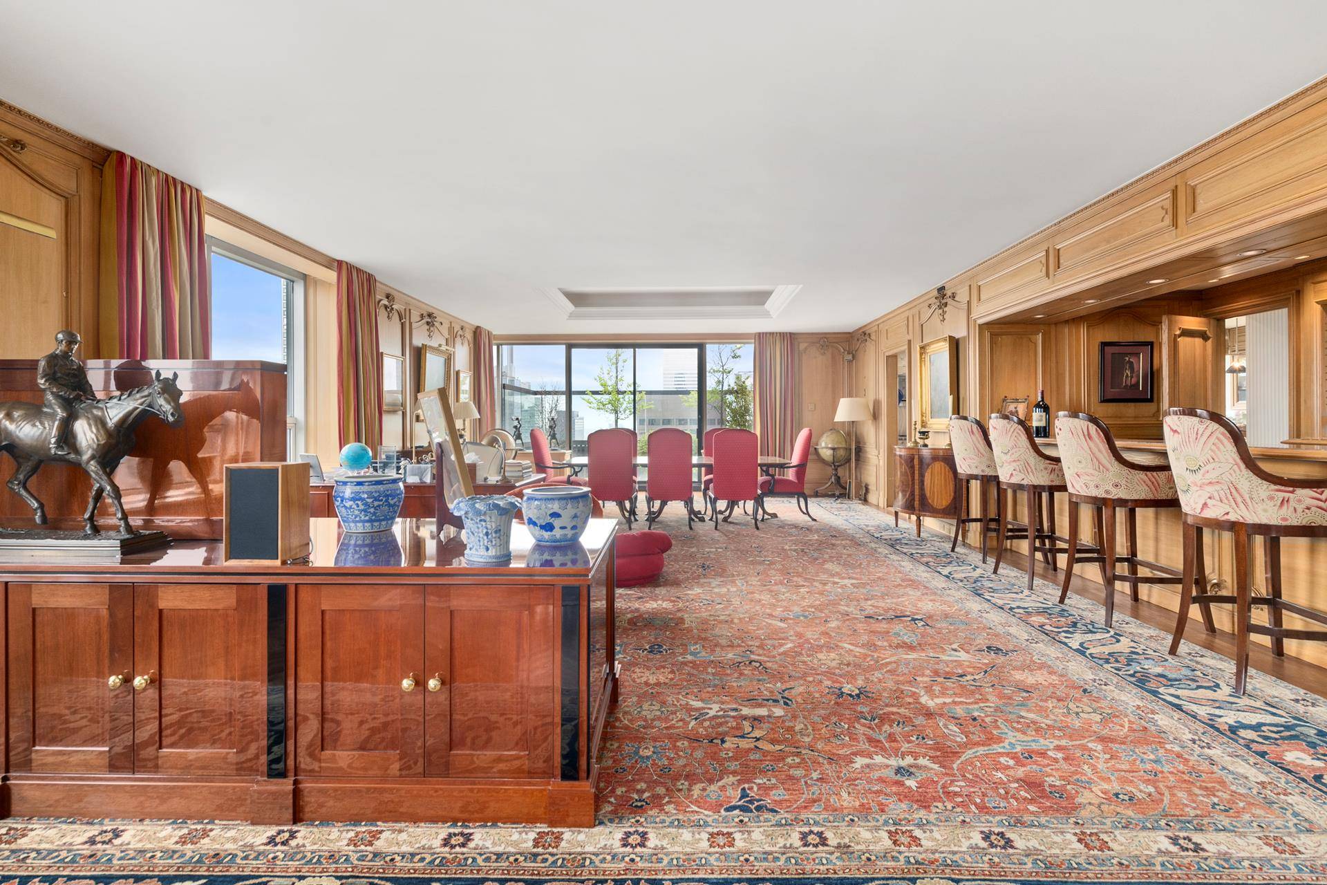 Penthouse A at Museum Tower is approximately 5, 000 square foot light flooded aerie atop the prestigious white glove condominium which rises 52 stories immediately above the Museum of Modern ...
