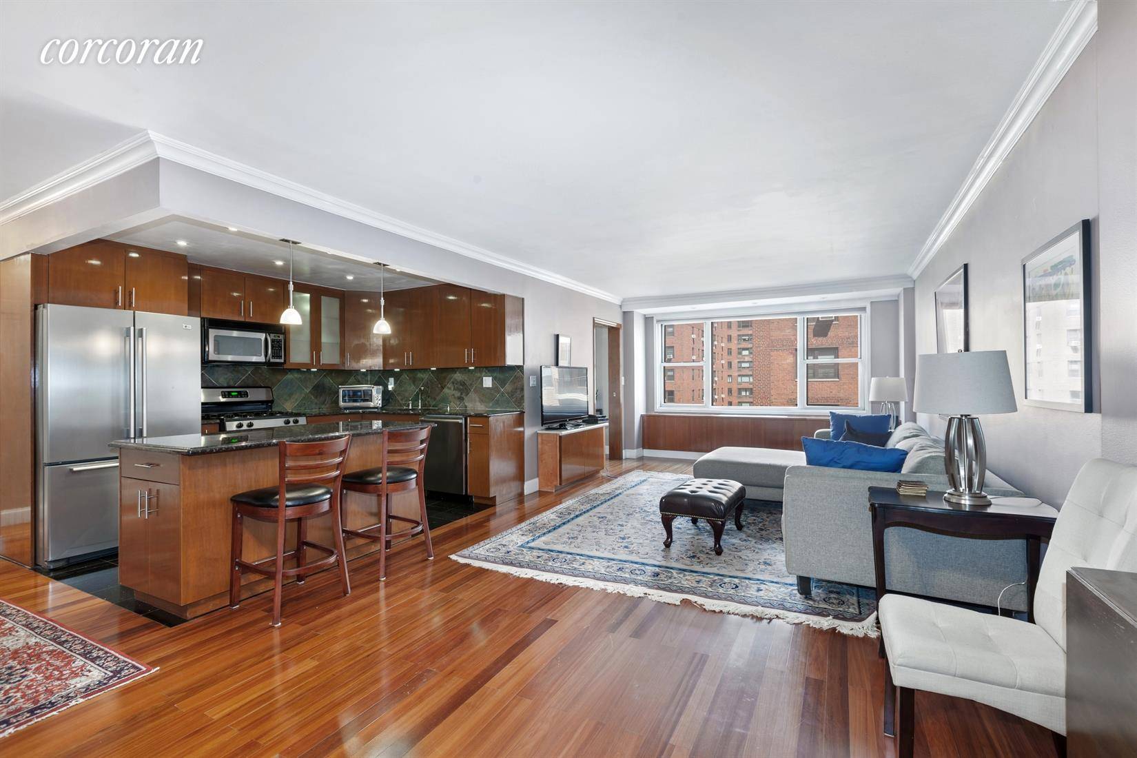 An incredible value at 795, 000 for this renovated 1BR with Home Office, 2 full bath apartment located in The Park Sutton.