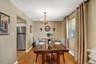 Dining area with original hardwood floor