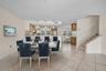 Virtually staged dining area