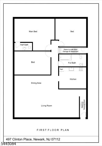 Floor Plan for 1st Floor