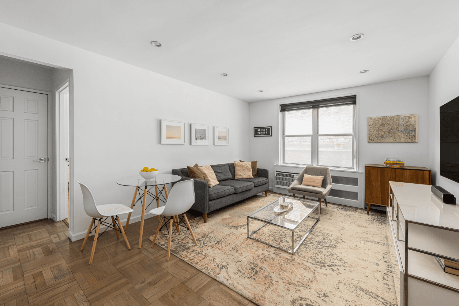Situated on the on the second floor, residence 1C has been exquisitely reimagined and transformed in to a modern a quiet escape from city living.