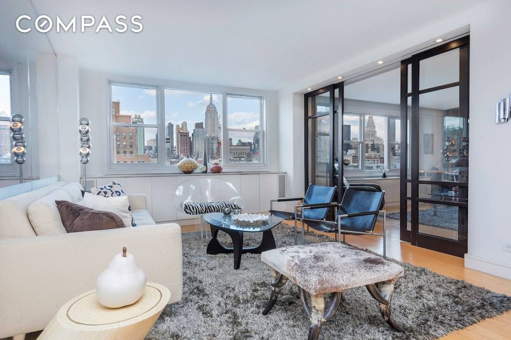 Sophisticated, spectacular and truly unique home with dazzling, open Empire State views in one of Chelsea's premier buildings, The Vermeer.