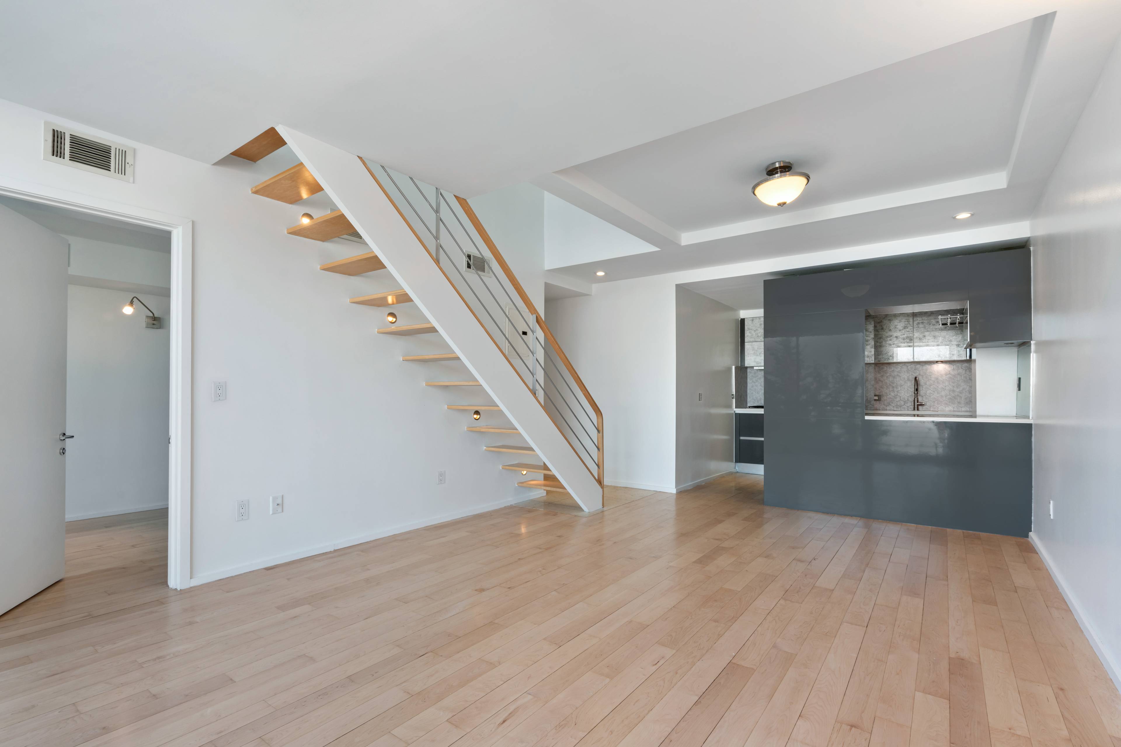 Unit 302 at 935 Pacific Street is a modern 2 bed 2 bath duplex with home office, balcony, deeded parking, storage, and 421a tax abatement expires 2034 !