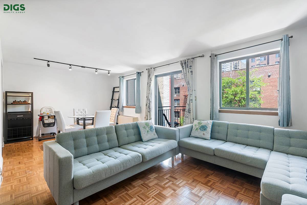 Loft like 2 bedroom 2 bath apartment with a private balcony, in the heart of Kips Bay !