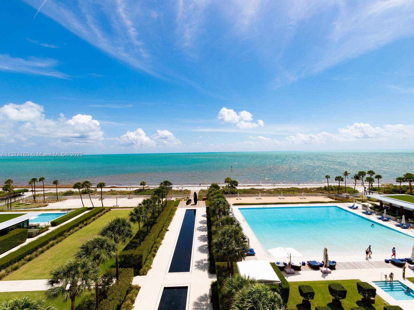 Stunning unobstructed oceanfront city views in this unique, tastefully decorated property at the exclusive Oceana in Key Biscayne.