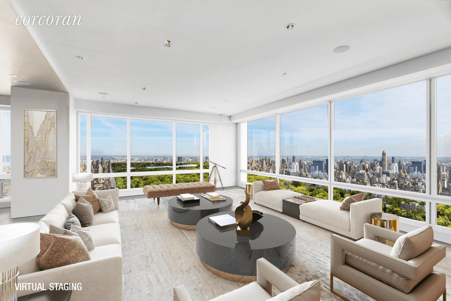 Penthouse 50A is a luxurious corner 4, 500 square foot home that sits high atop the city with breathtaking panoramic views from three open exposures showcasing the entire span of ...