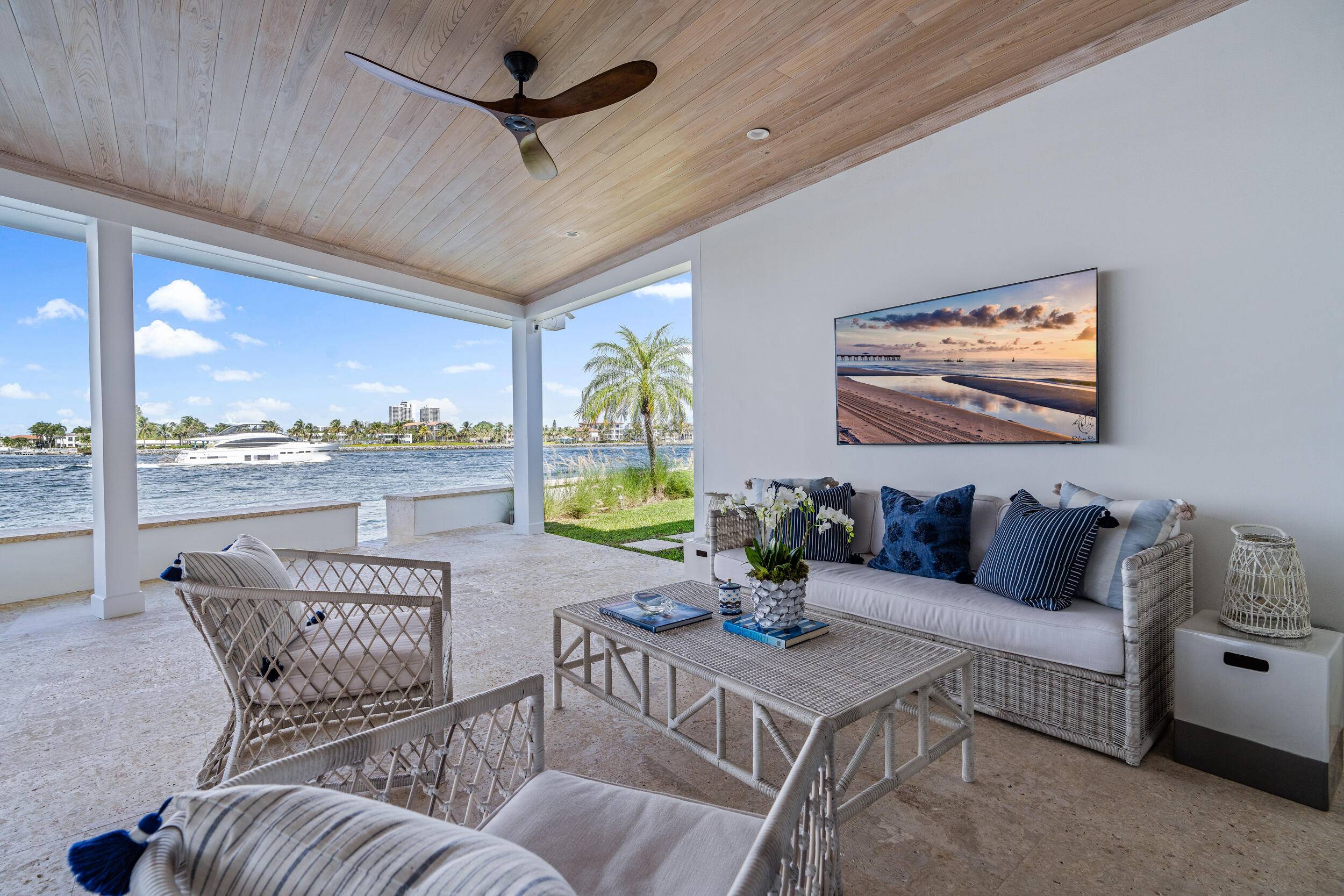 Exceptional direct intracoastal home nestled along Palm Beach's mesmerizing turquoise inlet waters.