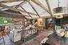 Living room vaulted Beamed ceilings,
