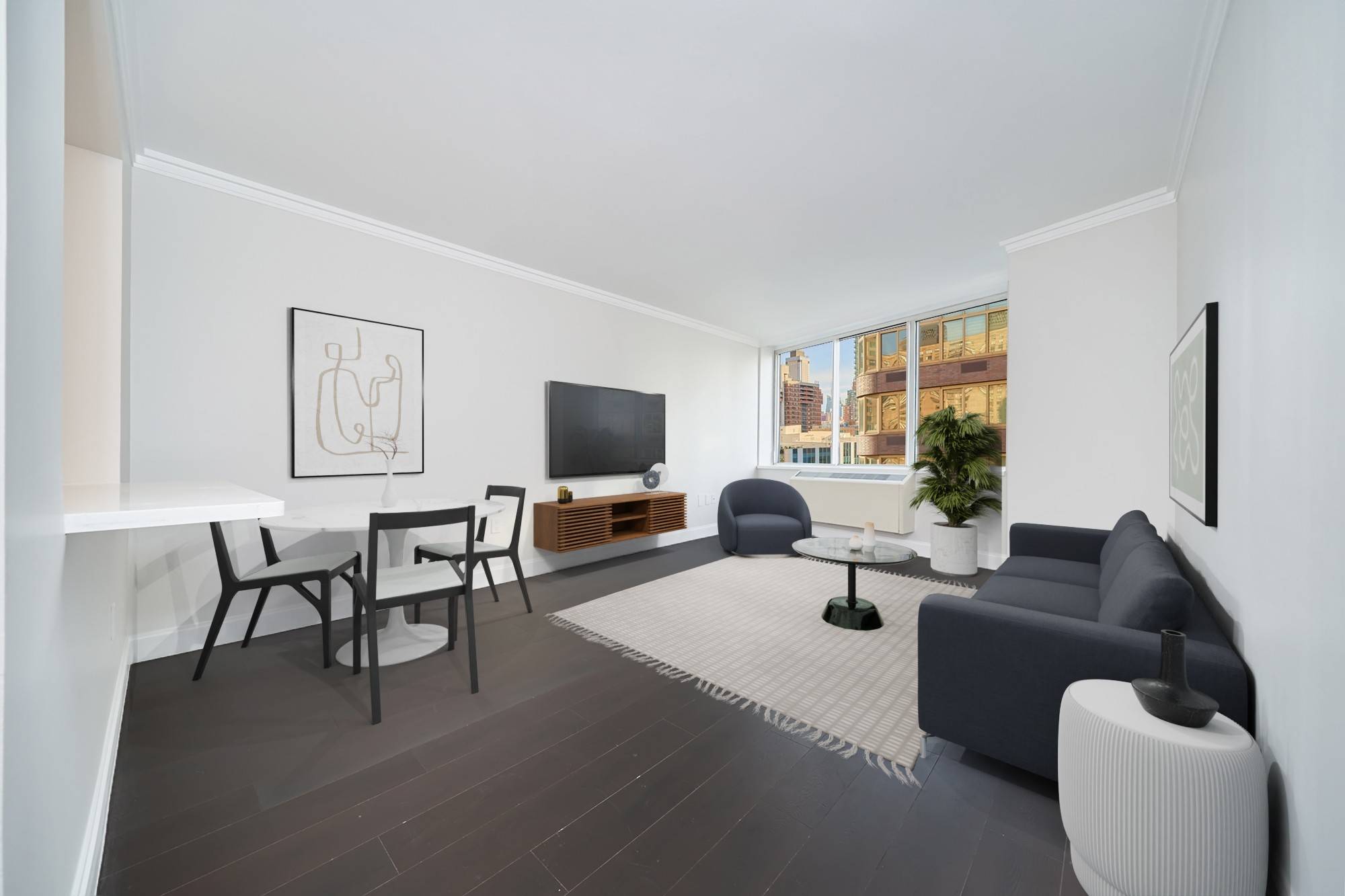 Beautiful Gut Renovated South Facing 1 Bedroom located in the heart of Lincoln Square in the iconic building at 160 Riverside Blvd.