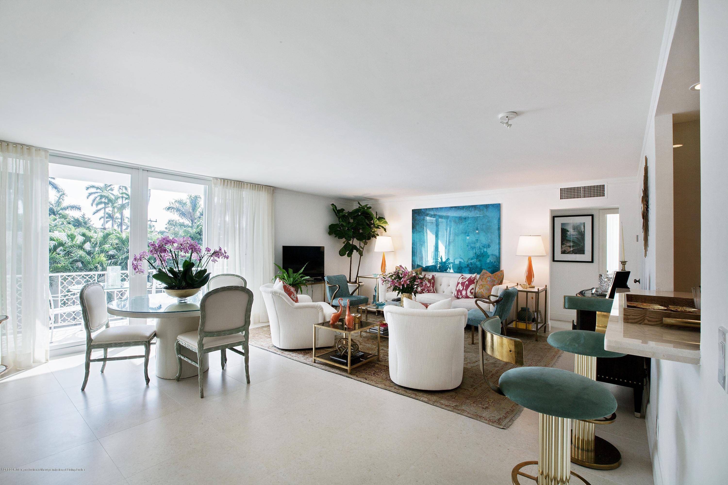 Ultra Chic, sophisticated, and beautifully furnished in town residence available for season Premier Palm Beach Location.